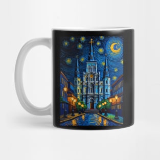 St. Louis Cathedral in starry night Mug